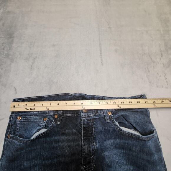 Levis 559 Jeans Mens 34x29 Blue Relaxed Straight Stretch Wash Denim Zip Fly - Picture 8 of 10